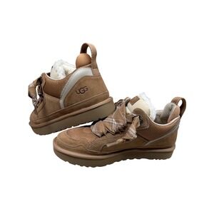 UGG Lowmel Sneaker Men Size 10 Chestnut Tan Suede Shearling Lined 1144032